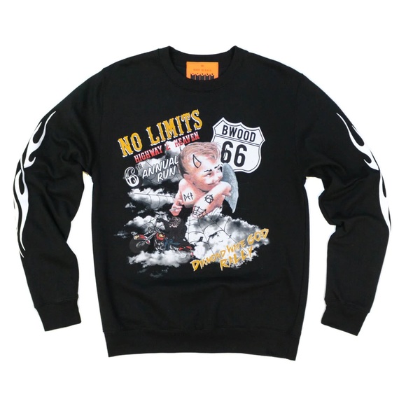 Bwood no limits sweatshirt (BWOODC-123) Crew Neck Sweatshirt - Picture 1 of 3